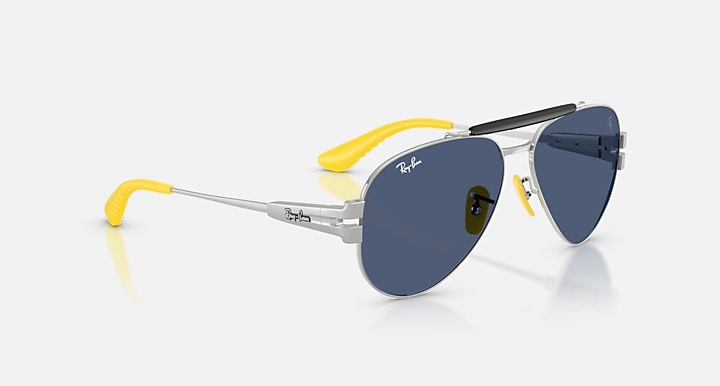 Ray-Ban RB3762M SCUDERIA FERRARI COLLECTION Silver; Matte Silver with Dark Blue Solid Color lenses - Alternative