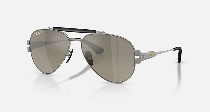 Ray-Ban RB3762M SCUDERIA FERRARI COLLECTION POLARIZED+ LENSES Gunmetal; Matte Gunmetal with Grey Gradient Polarized+ Polarized+ lenses - Quarter