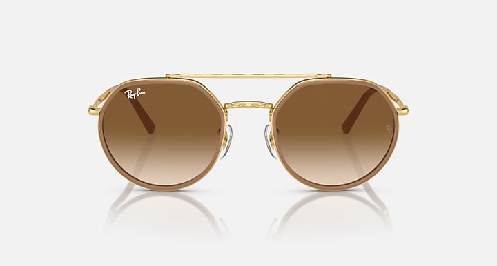 Ray-Ban RB3765 Arista Gold with Light Brown Gradient lenses - Front