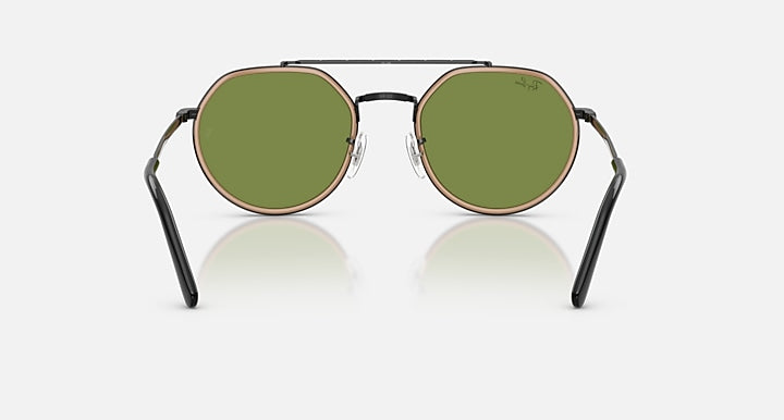 Ray-Ban RB3765 Black with Green Solid Color lenses - Back