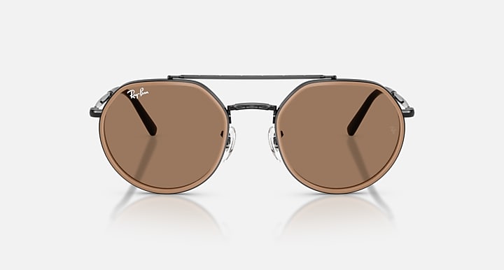 Ray-Ban RB3765 Black with Brown Solid Color lenses - Front