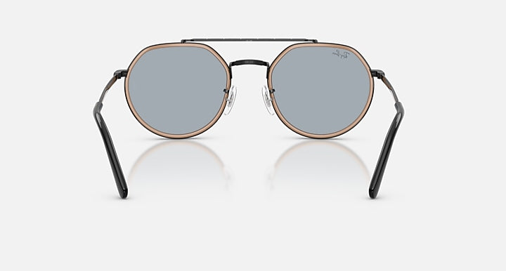 Ray-Ban RB3765 Black with Blue Solid Color lenses - Back