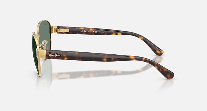 Ray-Ban RB3766 POLARIZED+ LENSES Arista Gold; Havana with Polarized+ Grey Polarized+ lenses - Lateral