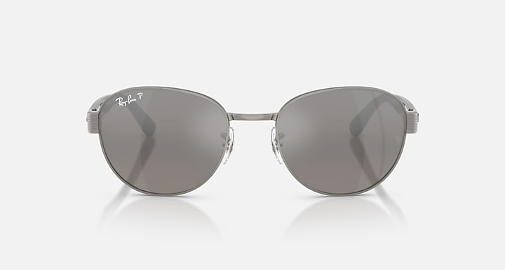 Ray-Ban RB3766 POLARIZED+ LENSES Gunmetal; Black with Mirror Silver Polarized+ Polarized+ lenses - Front