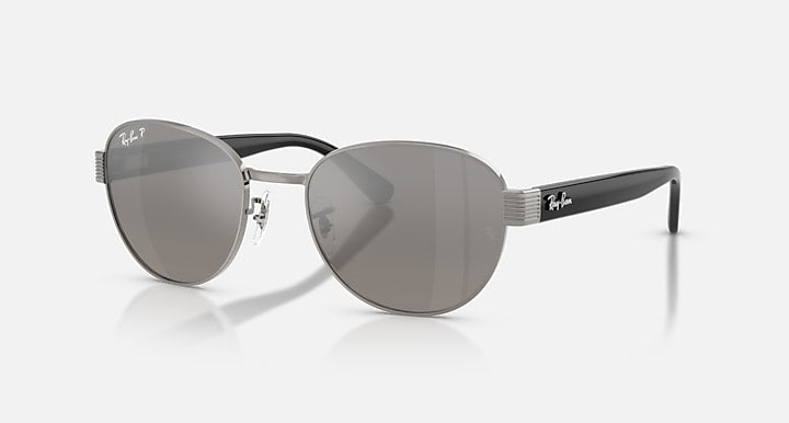 Ray-Ban RB3766 POLARIZED+ LENSES Gunmetal; Black with Mirror Silver Polarized+ Polarized+ lenses - Quarter