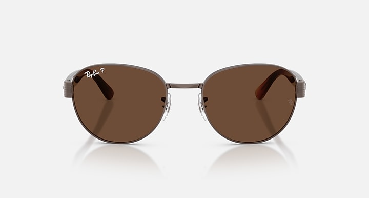 Ray-Ban RB3766 POLARIZED+ LENSES Copper; Striped Brown with Polarized+ Brown Polarized+ lenses - Front