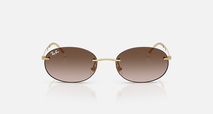 Ray-Ban RB3767 Arista Gold with Gradient Brown Gradient lenses - Front