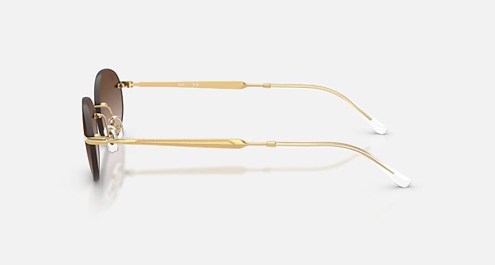Ray-Ban RB3767 Arista Gold with Gradient Brown Gradient lenses - Lateral