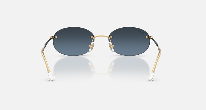 Ray-Ban RB3767 Arista Gold with Blue Gradient Dark Grey Gradient lenses - Back