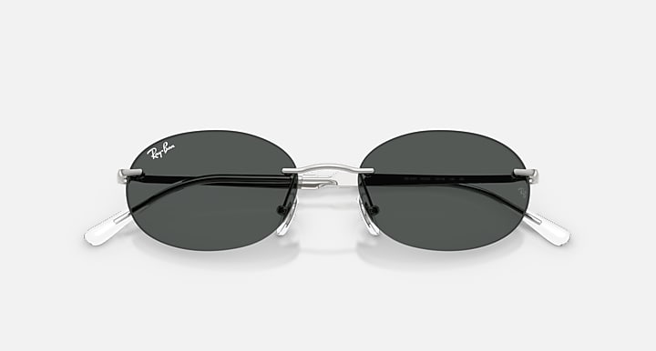 Ray-Ban RB3767 Silver with Dark Grey Solid Color lenses - Closed Front