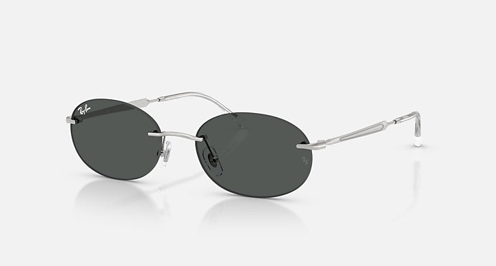 Ray-Ban RB3767 Silver with Dark Grey Solid Color lenses - Quarter