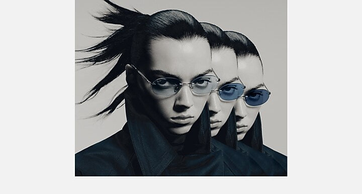 Ray-Ban RB3767 TRANSITIONS ® COLOR TOUCH ™ LENSES Silver with Sapphire Transitions® lenses - On model
