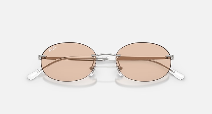Ray-Ban RB3767 TRANSITIONS ® COLOR TOUCH ™ LENSES Silver with Amber Transitions® lenses - Closed Front