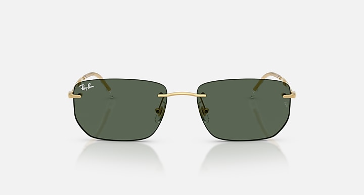 Ray-Ban RB3768 Arista Gold with Dark Green Solid Color lenses - Front