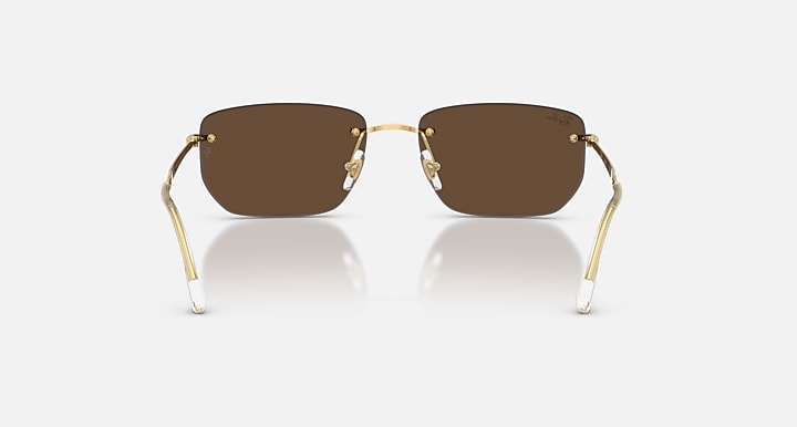 Ray-Ban RB3768 Arista Gold with Dark Brown Solid Color lenses - Back