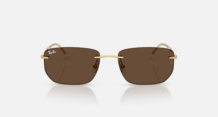 Ray-Ban RB3768 Arista Gold with Dark Brown Solid Color lenses - Front