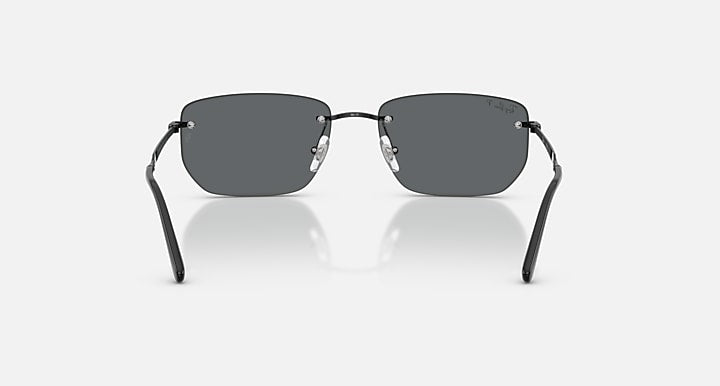 Ray-Ban RB3768 Black with Dark Grey Polarized Solid Color lenses - Back