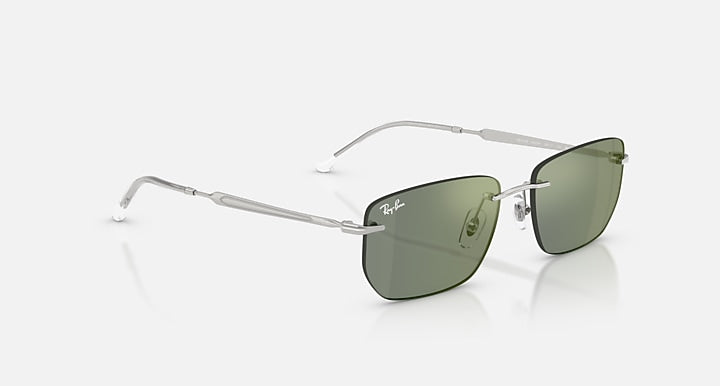 Ray-Ban RB3768 Silver with Green Mirror Green Solid Color - Mirror lenses - Alternative