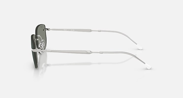 Ray-Ban RB3768 Silver with Green Mirror Green Solid Color - Mirror lenses - Lateral