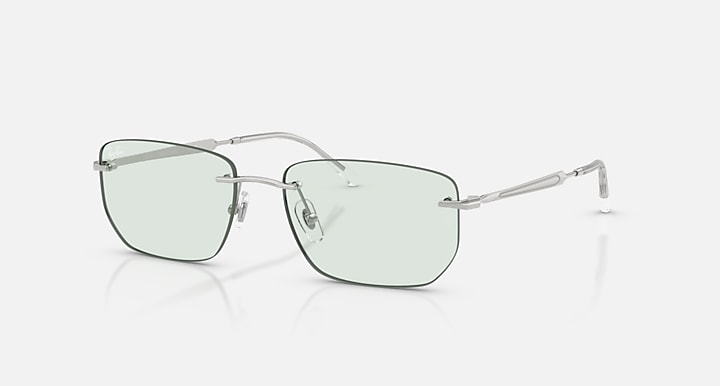 Ray-Ban RB3768 TRANSITIONS ® COLOR TOUCH ™ LENSES Silver with Emerald Transitions® lenses - Quarter