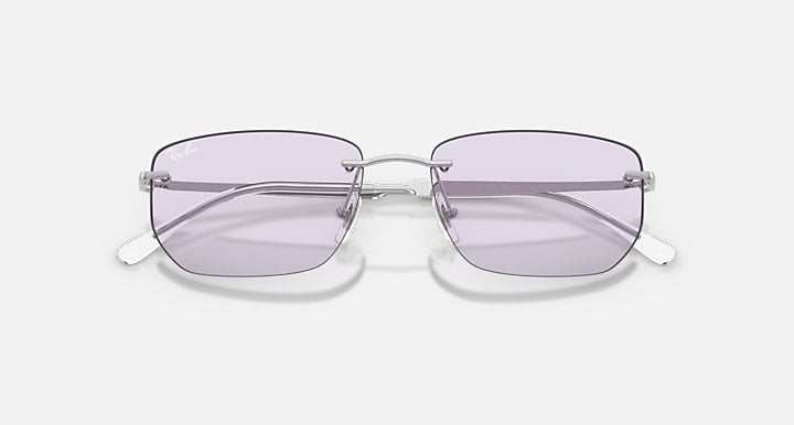 Ray-Ban RB3768 TRANSITIONS ® COLOR TOUCH ™ LENSES Silver with Amethyst Transitions® lenses - Closed Front