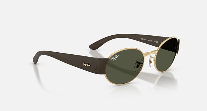 Ray-Ban RB3770 Gold; Sand Brown with Green Solid Color lenses - Alternative
