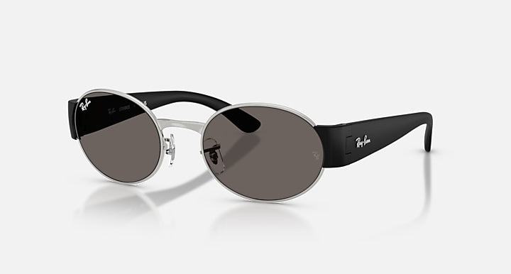 Ray-Ban RB3770 Silver; Sand Black with Dark Grey Solid Color lenses - Quarter
