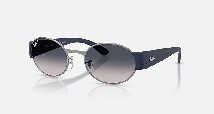 Ray-Ban RB3770 Gunmetal; Sand Blue with Blue Gradient Polarized Gradient lenses - Quarter