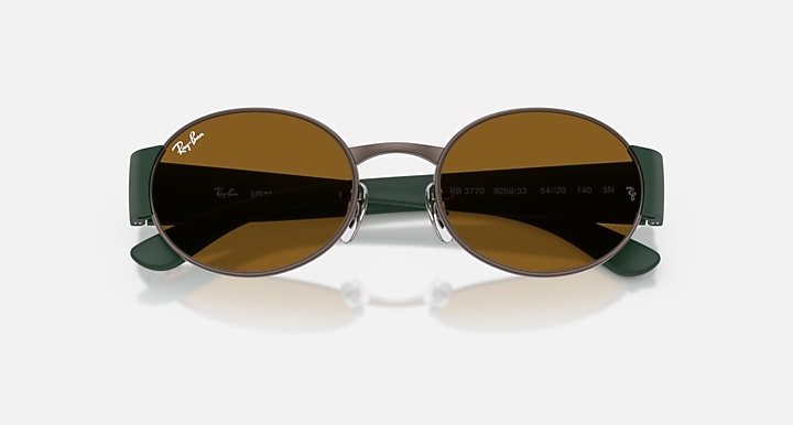 Ray-Ban RB3770 Copper; Sand Green with Brown Solid Color lenses - Closed Front
