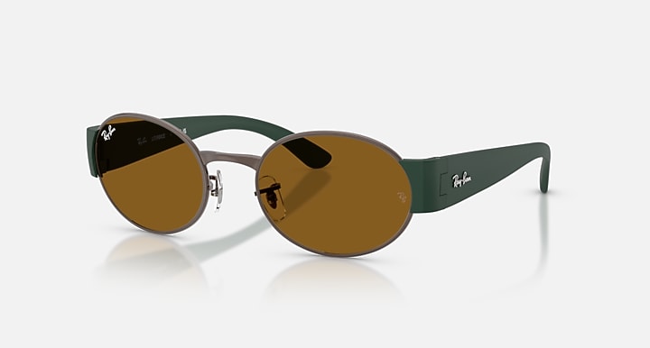 Ray-Ban RB3770 Copper; Sand Green with Brown Solid Color lenses - Quarter