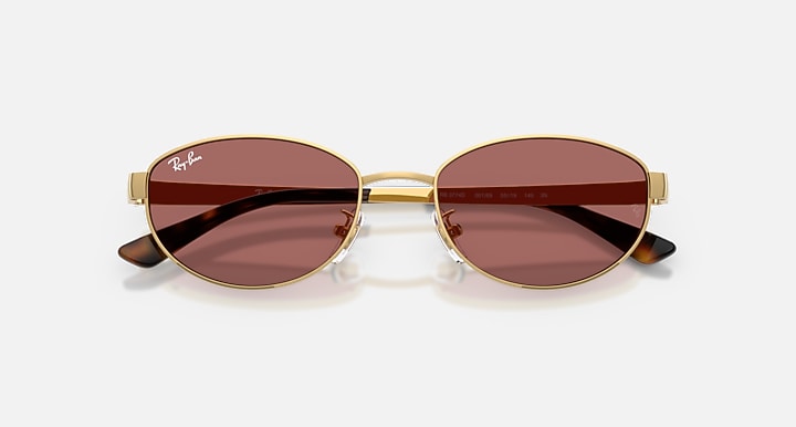 Ray-Ban RB3774D Arista with Dark Violet Solid Color lenses - Closed Front