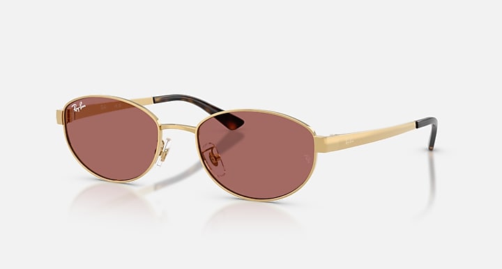 Ray-Ban RB3774D Arista with Dark Violet Solid Color lenses - Quarter