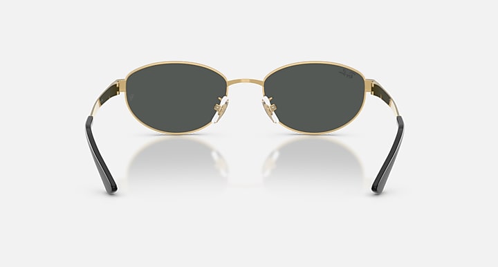 Ray-Ban RB3774D Arista Gold with Dark Grey Solid Color lenses - Back