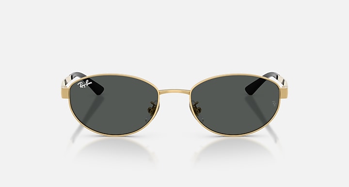 Ray-Ban RB3774D Arista Gold with Dark Grey Solid Color lenses - Front