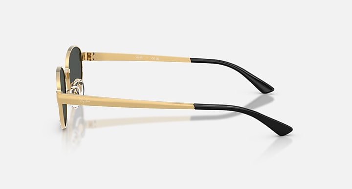 Ray-Ban RB3774D Arista Gold with Dark Grey Solid Color lenses - Lateral