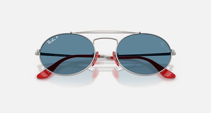Ray-Ban RB3775M SCUDERIA FERRARI COLLECTION POLARIZED+ LENSES Gunmetal with Polarized+ Blue Polarized+ lenses - Closed Front