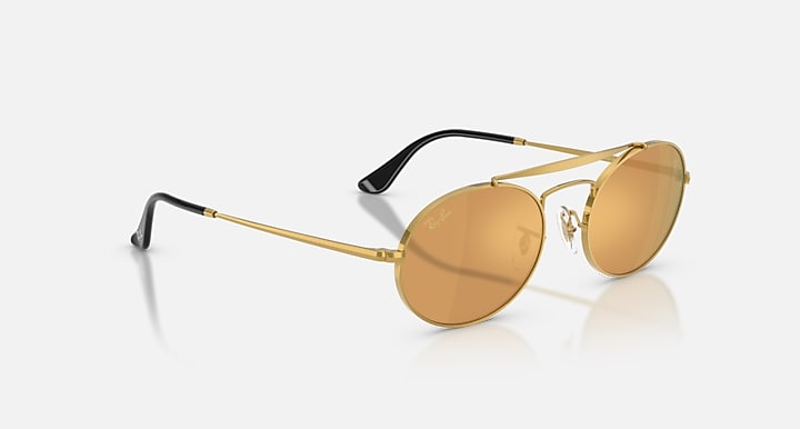 Ray-Ban RB3775M SCUDERIA FERRARI COLLECTION Legend Gold with Light Brown Mirror Gold Solid Color - Mirror lenses - Alternative
