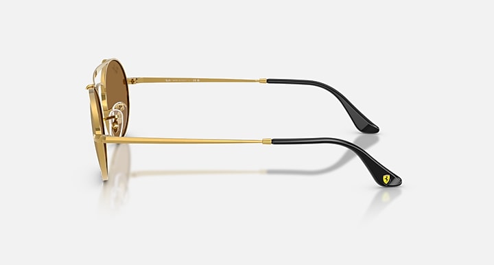 Ray-Ban RB3775M SCUDERIA FERRARI COLLECTION Legend Gold with Light Brown Mirror Gold Solid Color - Mirror lenses - Lateral