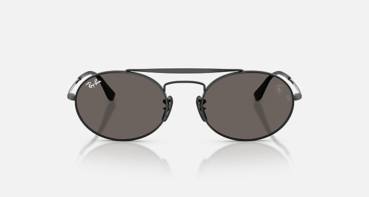 Ray-Ban RB3775M SCUDERIA FERRARI COLLECTION Black with Dark Grey Solid Color lenses - Front