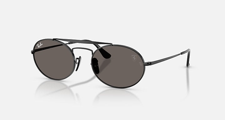 Ray-Ban RB3775M SCUDERIA FERRARI COLLECTION Black with Dark Grey Solid Color lenses - Quarter
