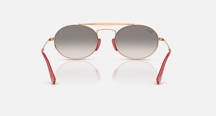 Ray-Ban RB3775M SCUDERIA FERRARI COLLECTION Rose Gold with Clear Gradient Grey Gradient lenses - Back