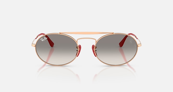 Ray-Ban RB3775M SCUDERIA FERRARI COLLECTION Rose Gold with Clear Gradient Grey Gradient lenses - Front