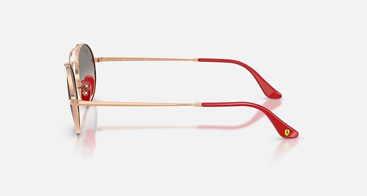 Ray-Ban RB3775M SCUDERIA FERRARI COLLECTION Rose Gold with Clear Gradient Grey Gradient lenses - Lateral