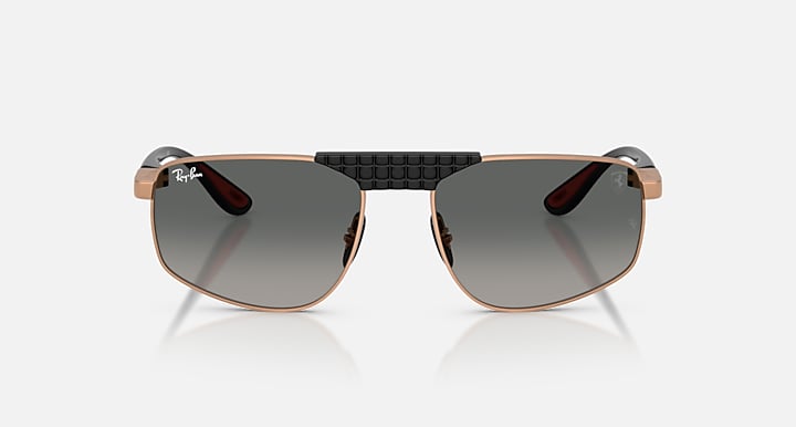 Ray-Ban RB3776M SCUDERIA FERRARI COLLECTION Matte Rose Gold; Black with Grey Gradient Gradient lenses - Front