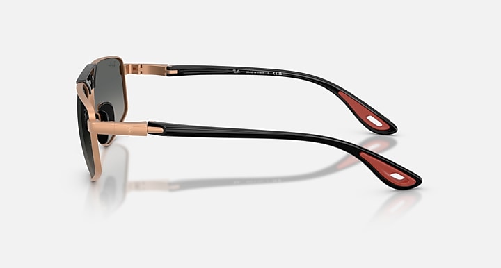 Ray-Ban RB3776M SCUDERIA FERRARI COLLECTION Matte Rose Gold; Black with Grey Gradient Gradient lenses - Lateral