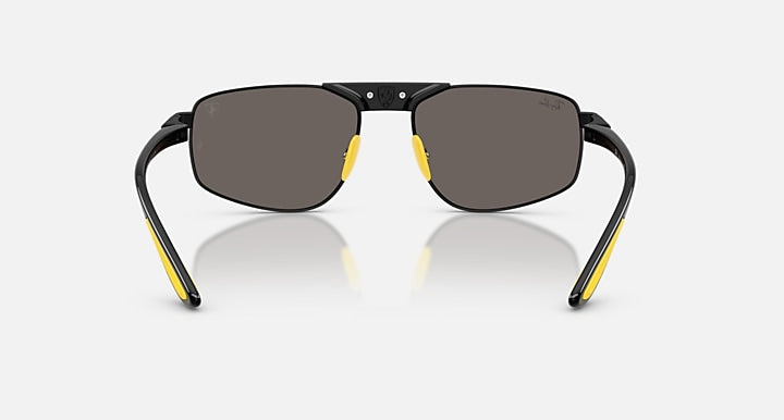 Ray-Ban RB3776M SCUDERIA FERRARI COLLECTION Matte Black; Black with Dark Grey Solid Color lenses - Back