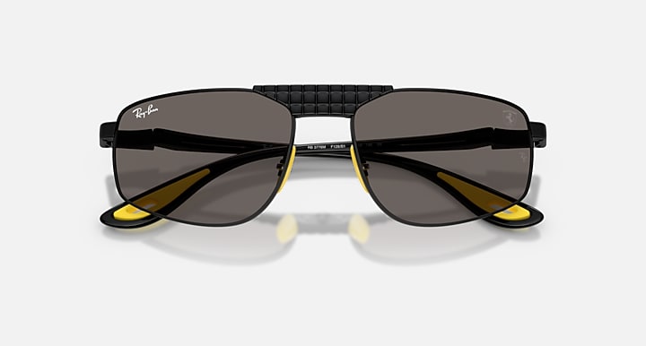 Ray-Ban RB3776M SCUDERIA FERRARI COLLECTION Matte Black; Black with Dark Grey Solid Color lenses - Closed Front