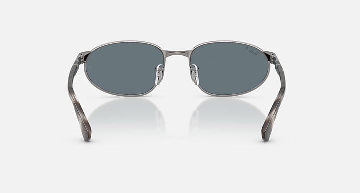 Ray-Ban RB3777 Gunmetal; Havana Grey with Dark Blue Polarized Solid Color lenses - Back