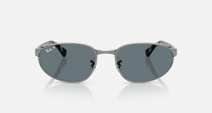 Ray-Ban RB3777 Gunmetal; Havana Grey with Dark Blue Polarized Solid Color lenses - Front