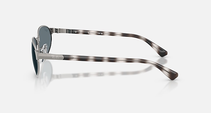 Ray-Ban RB3777 Gunmetal; Havana Grey with Dark Blue Polarized Solid Color lenses - Lateral